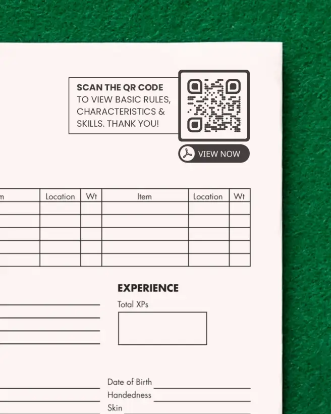 Activity sheet for a classroom with a QR Code in the corner.
