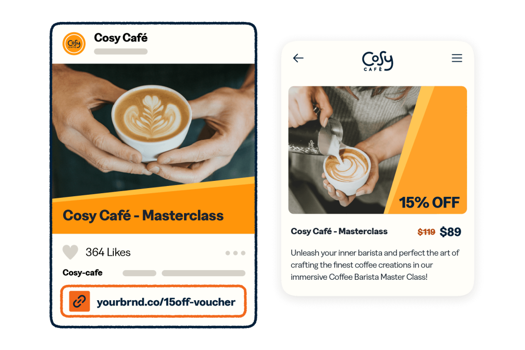Digital ad for Cosy Cafe Masterclass