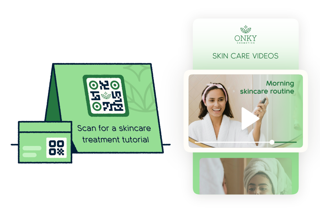 QR Code for skincare treatment tutorial