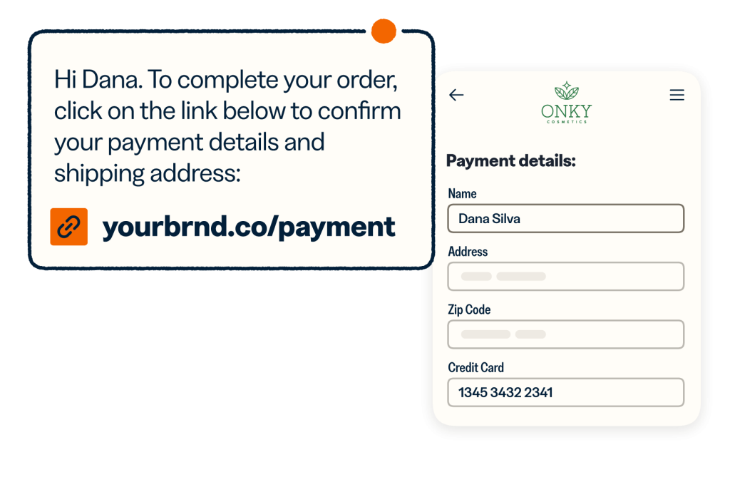 SMS payment processing
