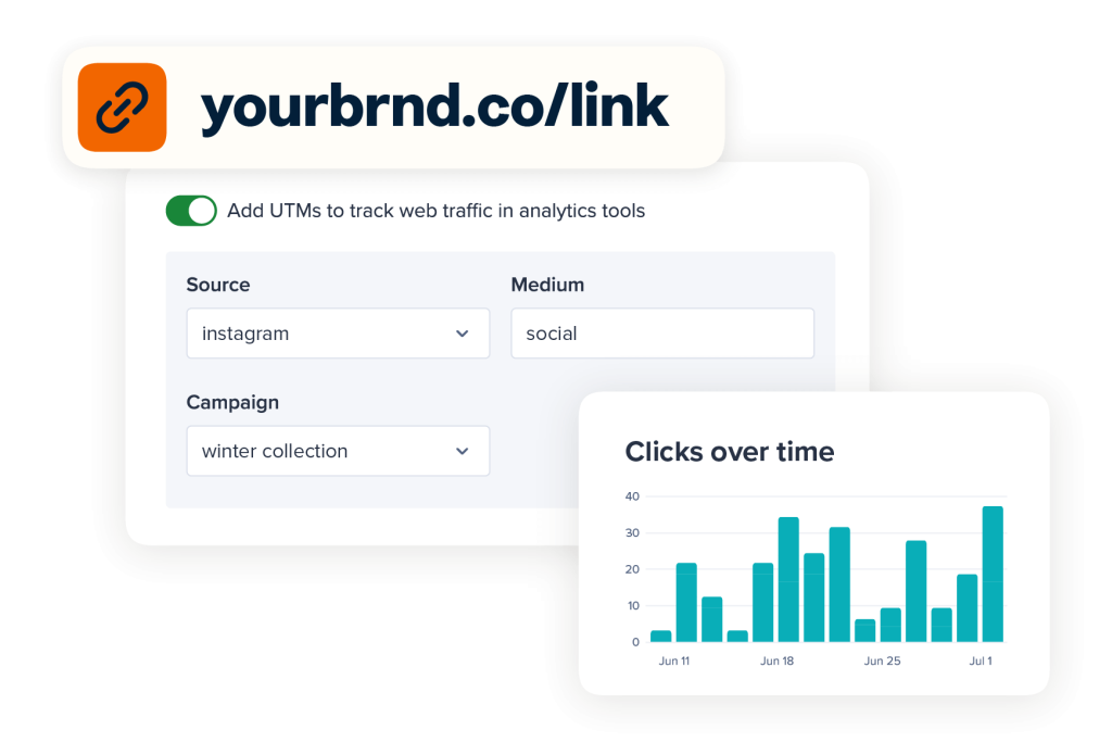UTM and analytics UI