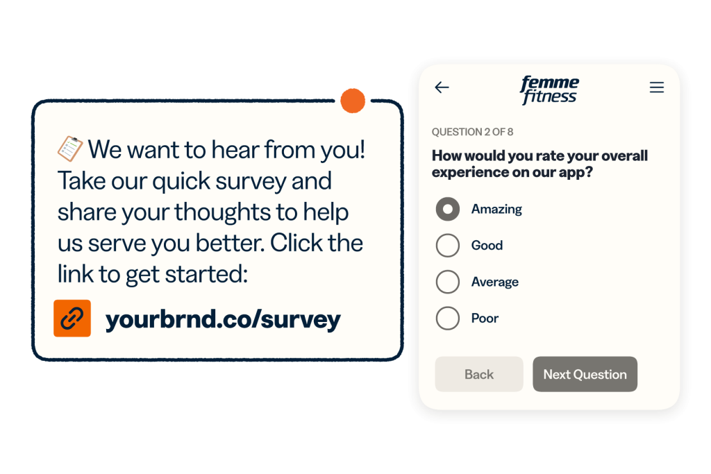 Bitly short link to customer satisfaction survey