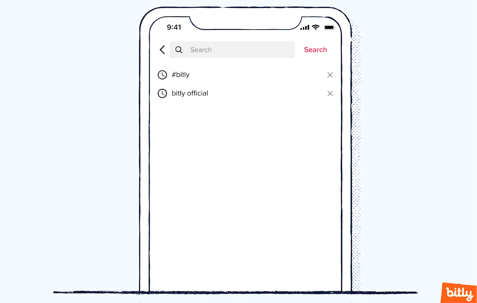 A screenshot showing how to search in TikTok based on hashtag or topic.