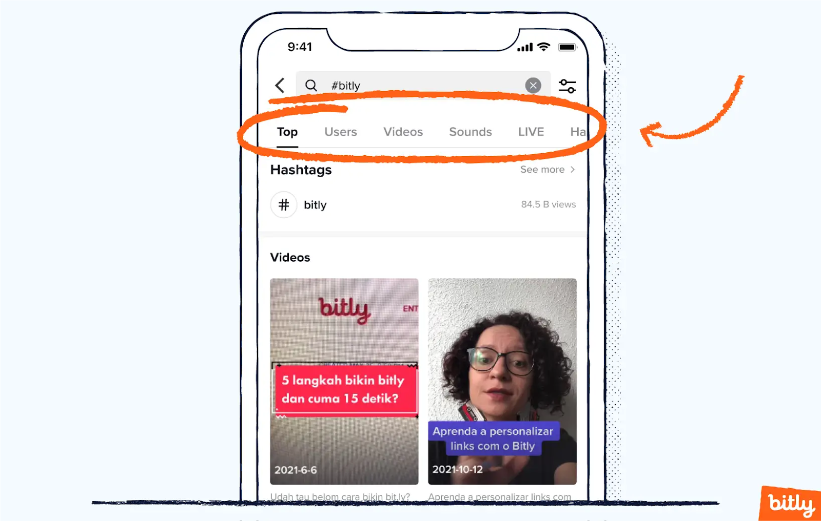 A screenshot that shows the different types of trending content metrics users can view.