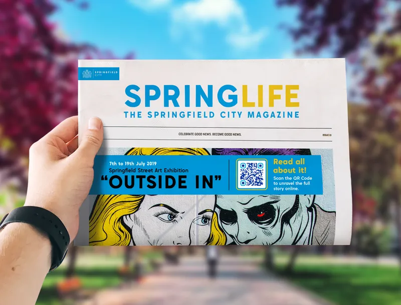 Alt text: A QR Code on a newspaper ad
