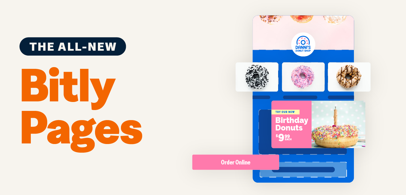 Bitly Pages is Bitly’s no-code landing page builder. It makes landing page creation accessible for most marketers (even those with no technical background) with easy-to-use features and benefits.