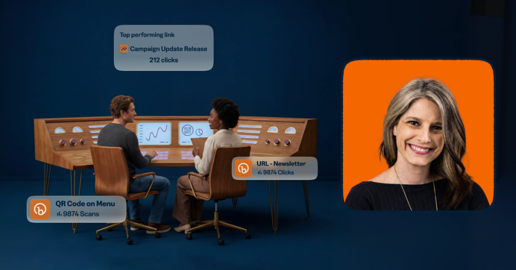 marketing Visibility report next to an image of Tara Robertson