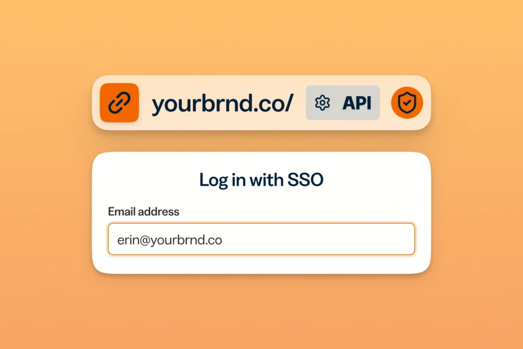 Short link with SSO login screen