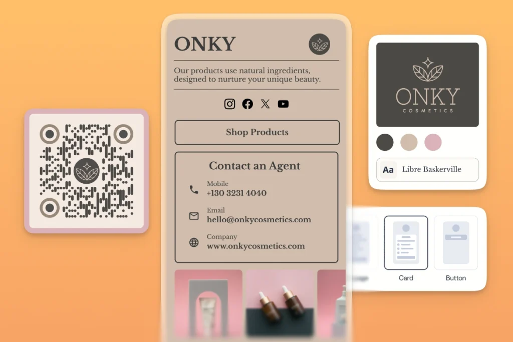 Example of building a custom digital business card with Bitly.