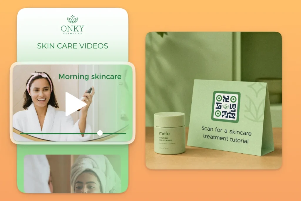 QR Code for skincare treatment tutorial