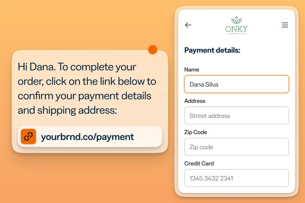 SMS payment processing